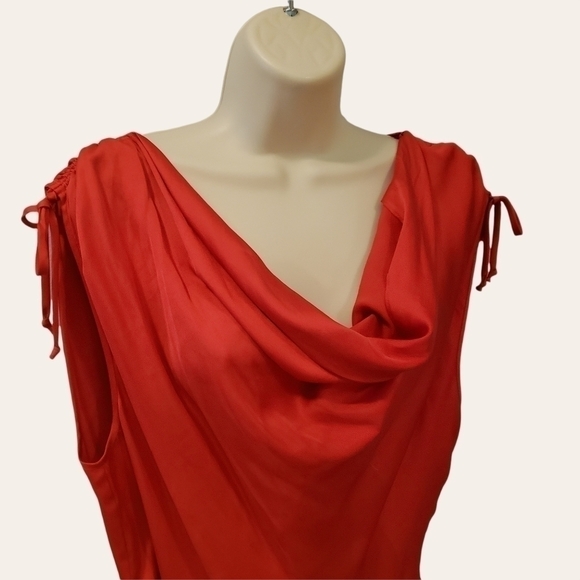 Bebe Red Scoop Neck Romper M - Picture 2 of 6